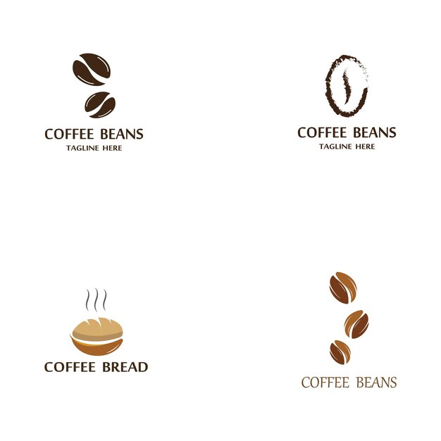 Coffee bean icon vector