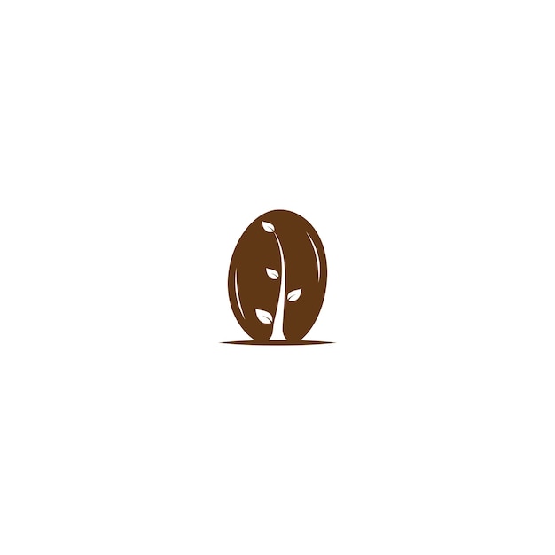 Coffee bean icon vector