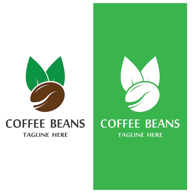 Coffee bean icon vector