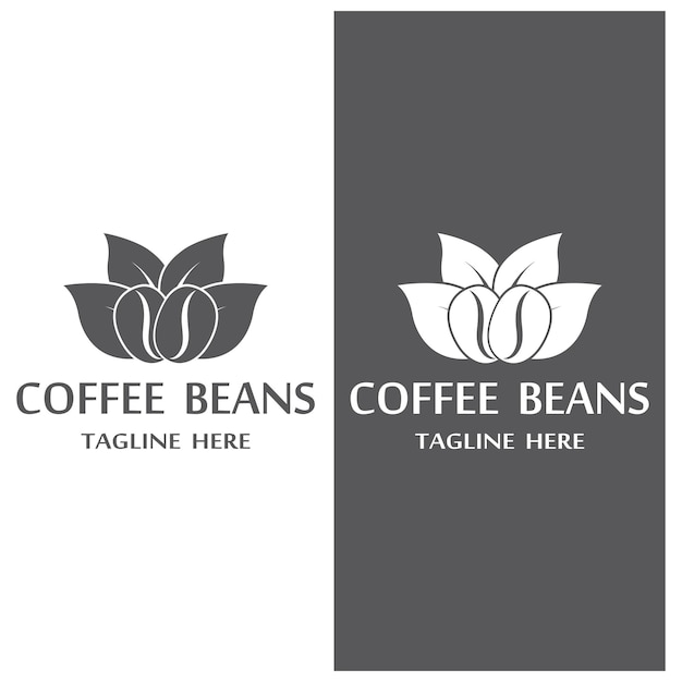 Coffee bean icon vector