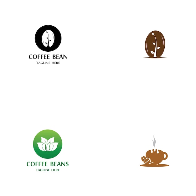 Coffee bean icon vector