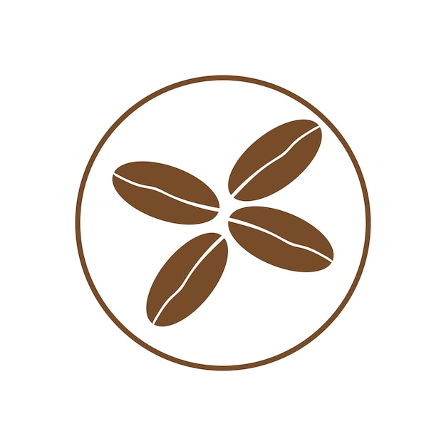 Coffee bean icon vector