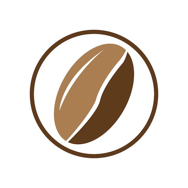 Coffee bean icon vector