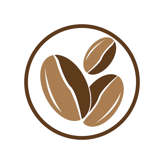 Coffee bean icon vector