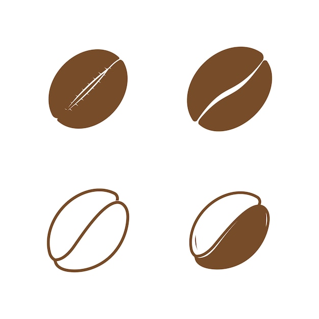 Coffee bean icon vector