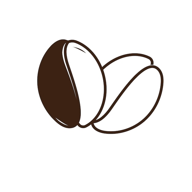 Coffee bean icon vector