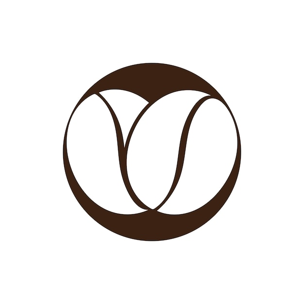 Coffee bean icon vector