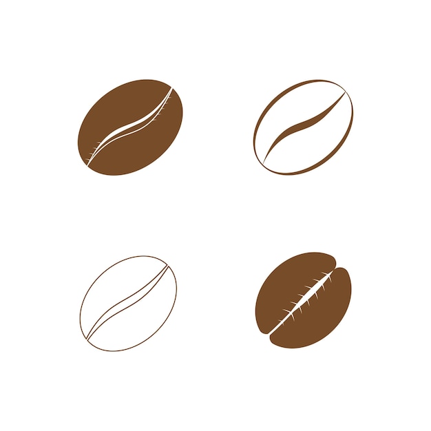 Coffee bean icon vector