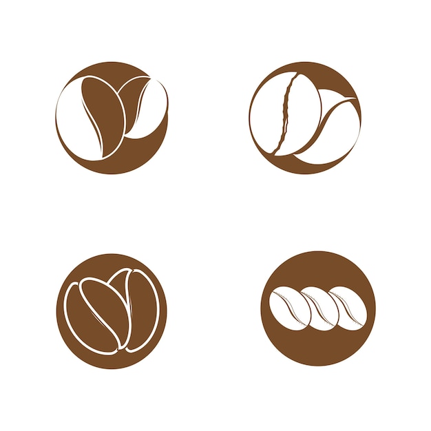 Coffee bean icon vector