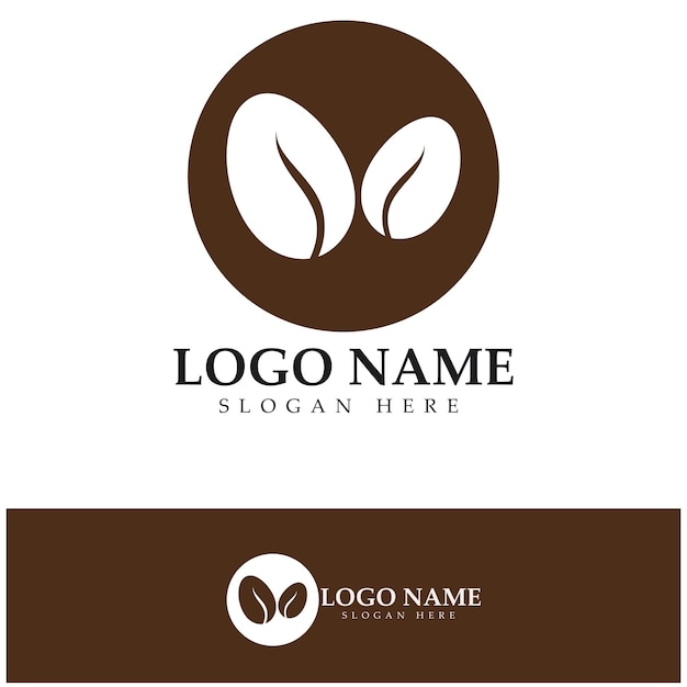 Coffee bean icon vector