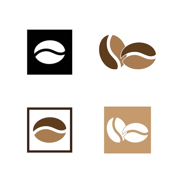 Coffee bean icon vector