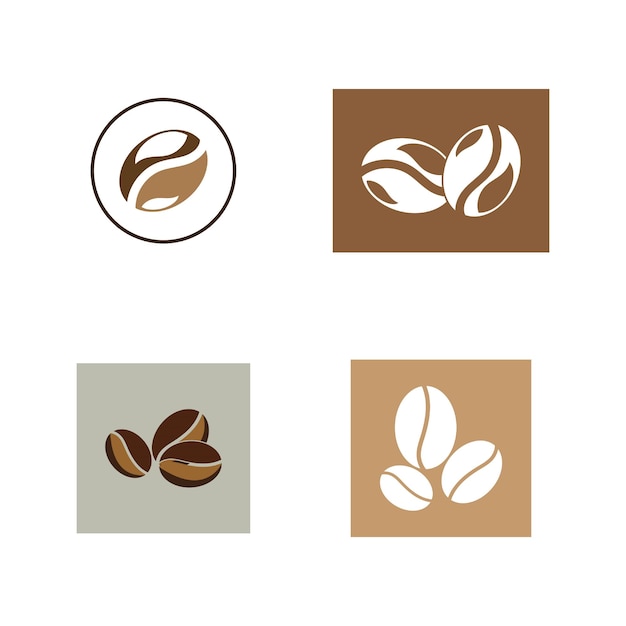 Coffee bean icon vector