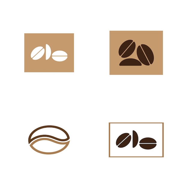 Coffee bean icon vector