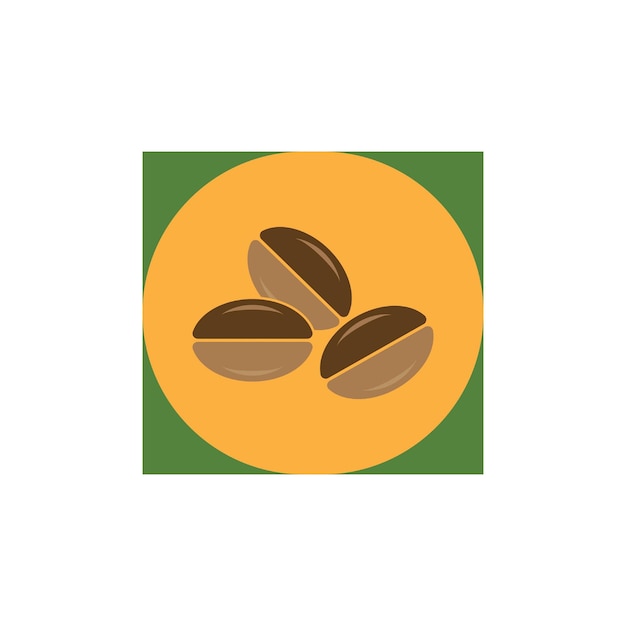 Vector coffee bean icon vector