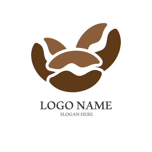 Coffee bean icon vector