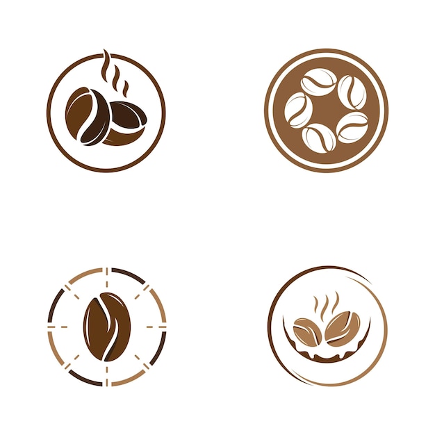 コーヒー豆アイコンベクトル