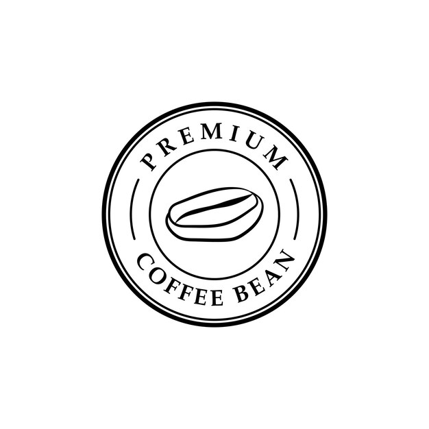 Coffee bean logo design concept vector illustration idea