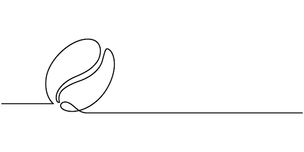 コーヒービンの単一ラインアイコン 継続的な単一ライン描画 コーヒーのアイコン コンセプト 単一ラインベクトル