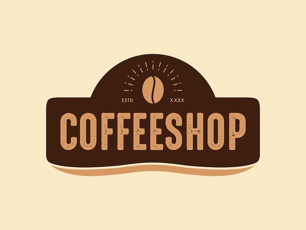 Coffee bean, smoke and cafe cup mug logo design