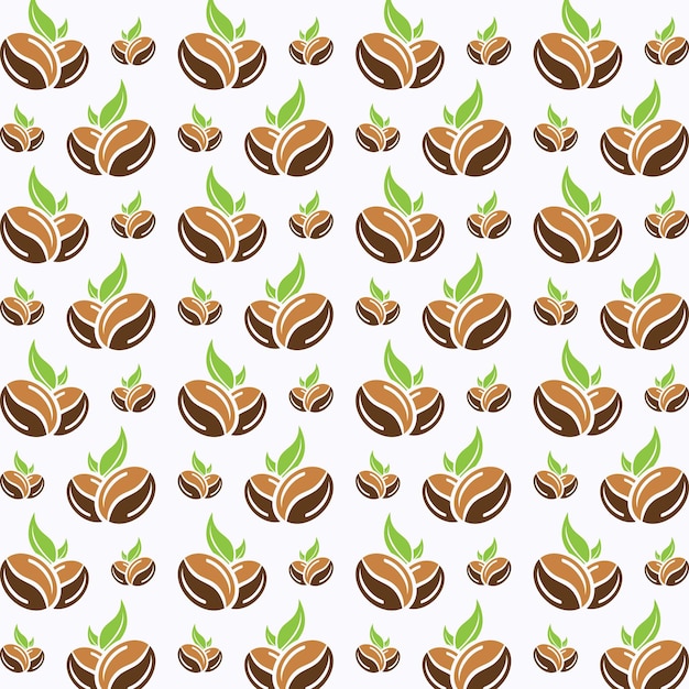 Vector coffee bean vector design seamless pattern illustration abstract background