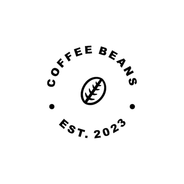 Coffee beans emblem logo