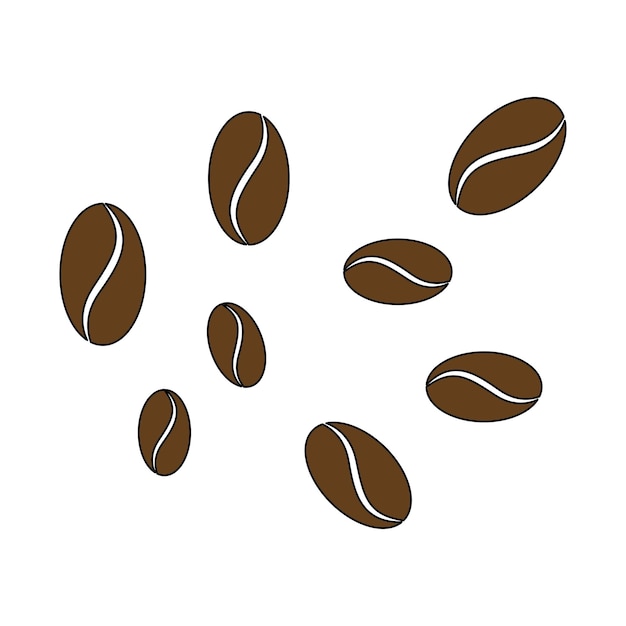 Coffee beans icon illustration vector graphic