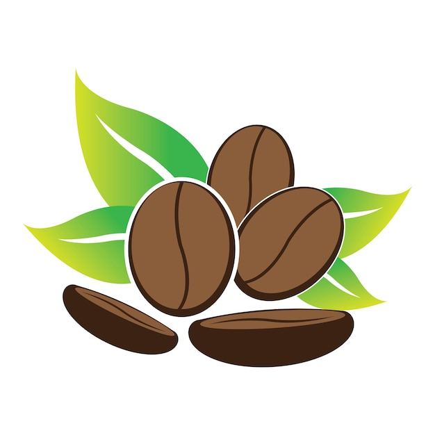 Coffee beans icon logo vector design template