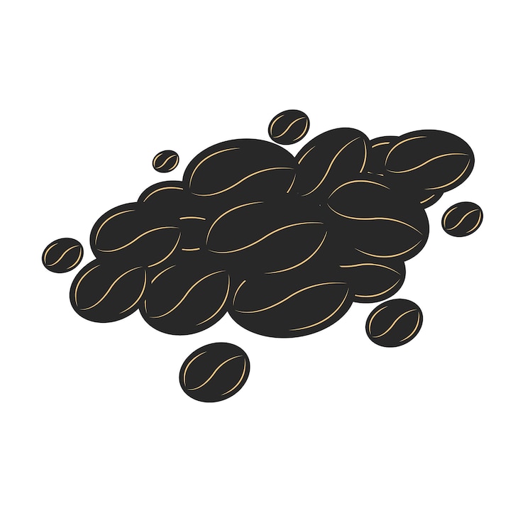 Vector coffee beans illustration simple style