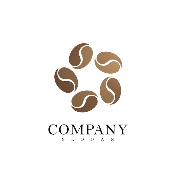 Coffee Beans Logo Template vector