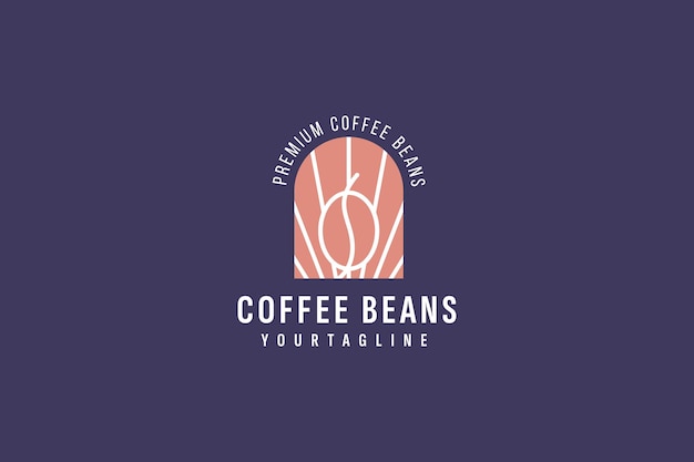 Coffee beans logo vector icon illustration