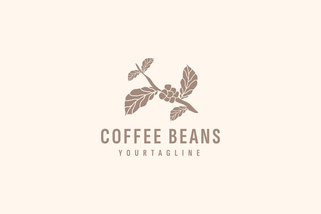 Coffee beans logo vector icon illustration