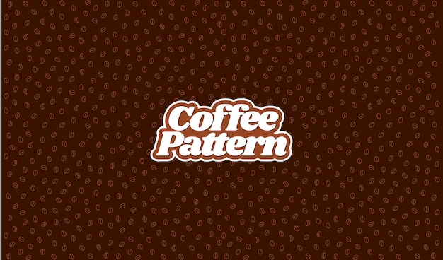 Modello di fagioli di caffè sfondo modello di faggi di caffè senza cuciture modello di fegi di caffè per l'imballaggio