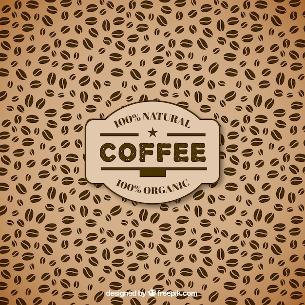 Vector coffee beans pattern