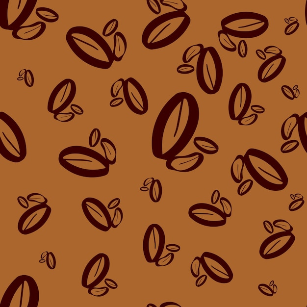 Coffee beans seamless pattern