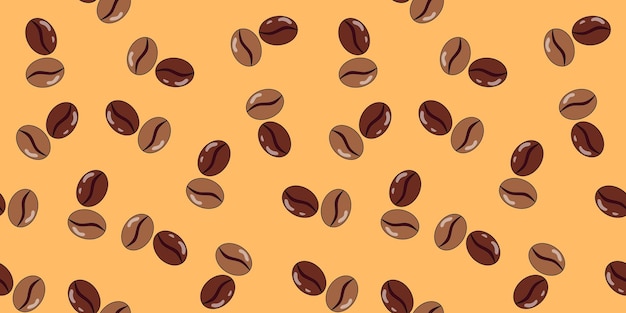 Seamless pattern di chicchi di caffè