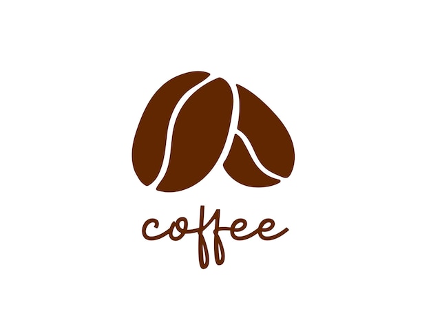 コーヒー豆のシンボル ロゴ イラスト