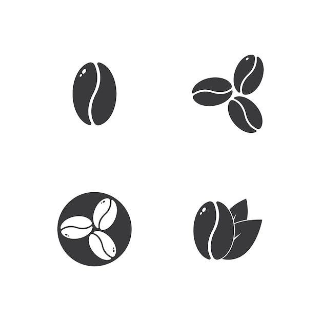 Coffee beans template vector icon illustration design