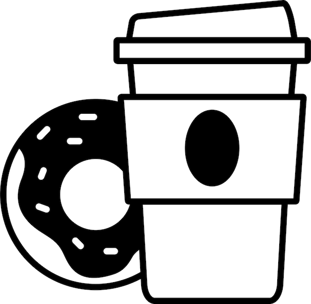 Vector coffee beverages solid glyph vector illustration