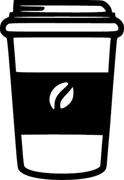 Coffee Black and White Isolated Icon Vector illustration