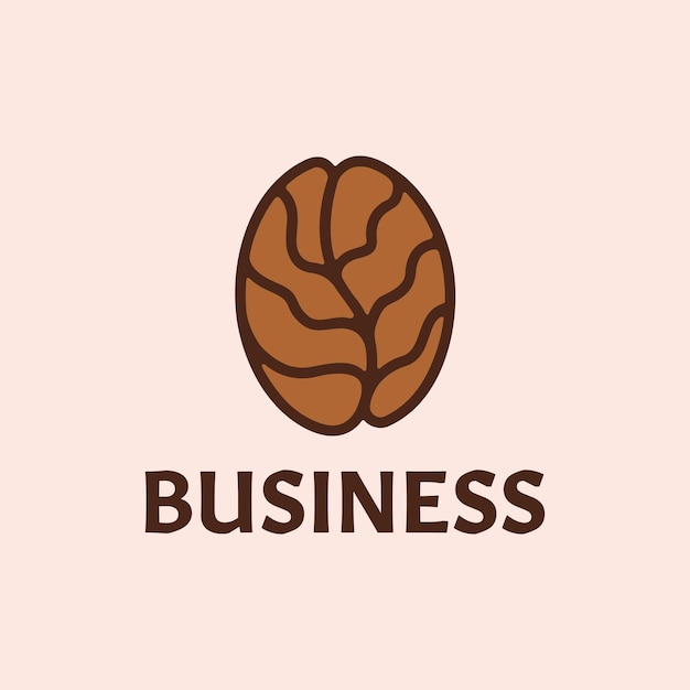 Coffee brain vector logo design