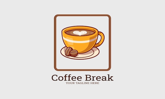 Coffee break coffee shop logo template vector illustration sweet coffee shop logo