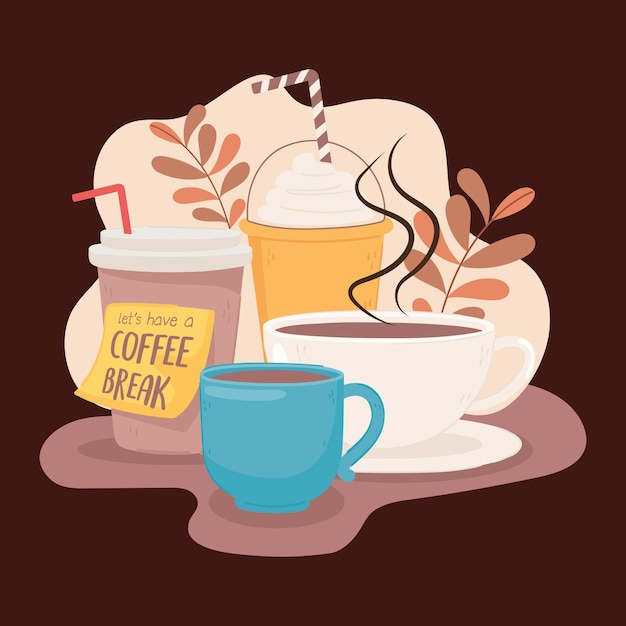 Vector coffee break design