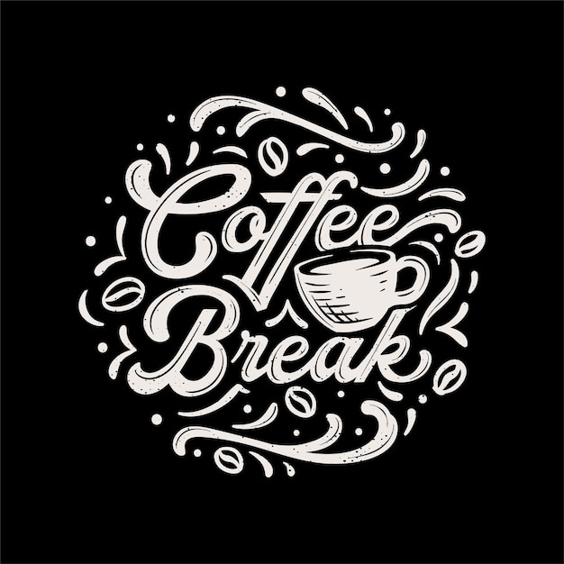 Vector coffee break vintage retro logo