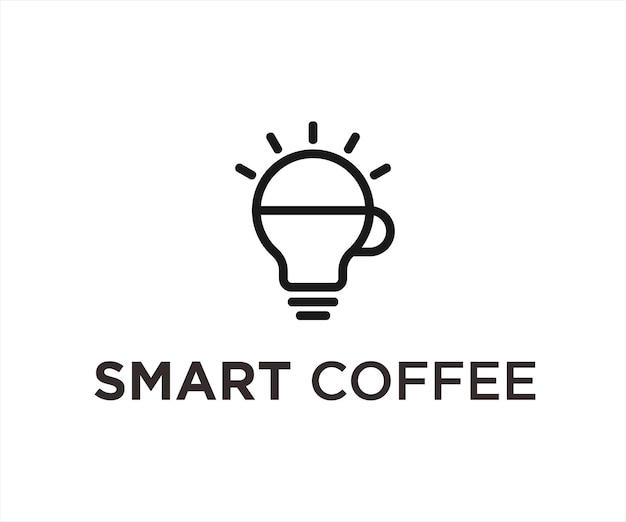 coffee bulb logo design vector illustration