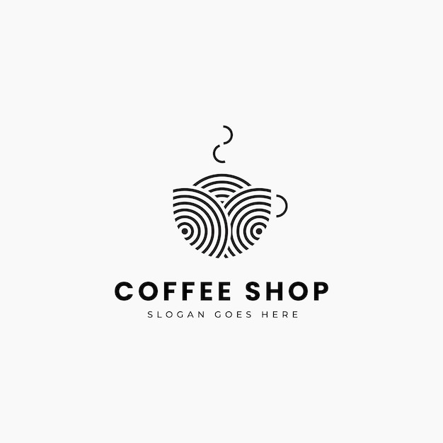 Il logo del caffè può essere utilizzato per i loghi dei marchi di caffè dei bar e dei ristoranti