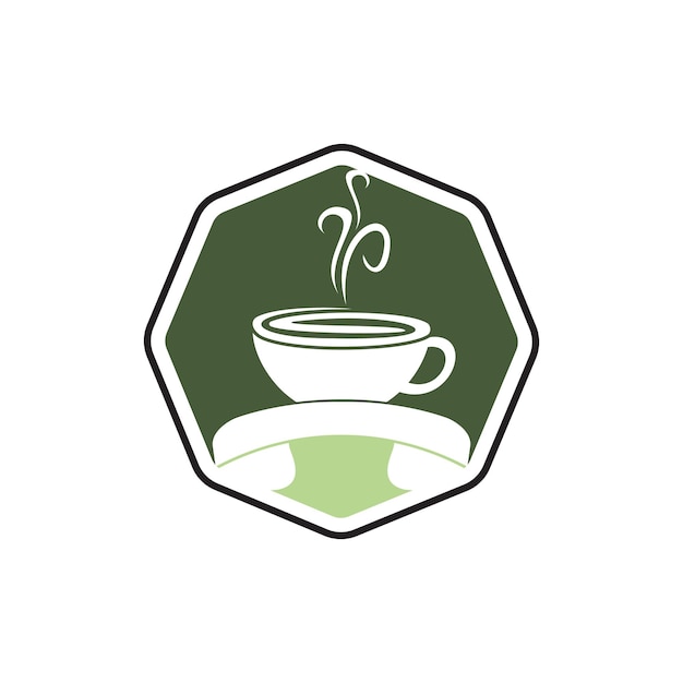 Vector coffee call vector logo design