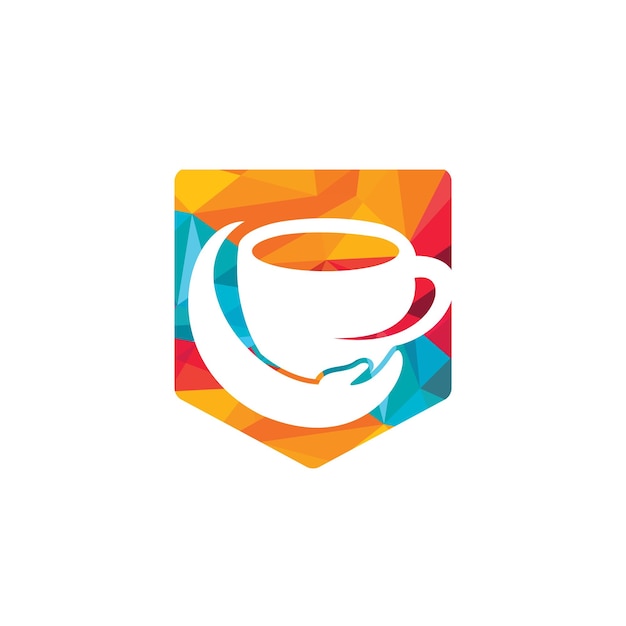 Coffee care vector logo design