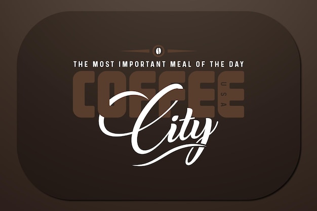 Дизайн Coffee City для футболок и других принтов