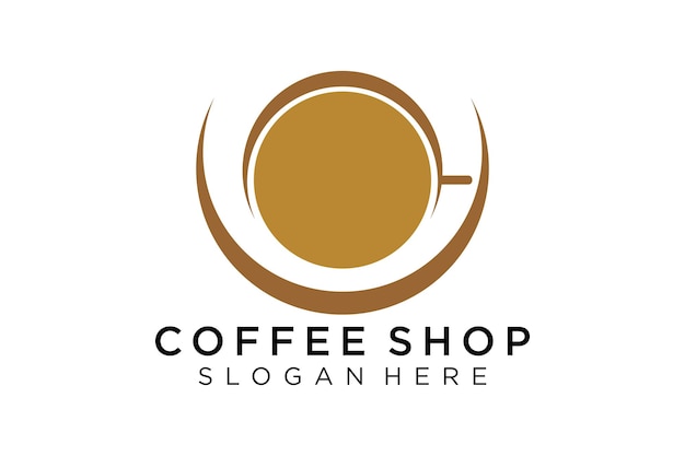 Кофе, кофейня, вектор вдохновения дизайна логотипа Caffe