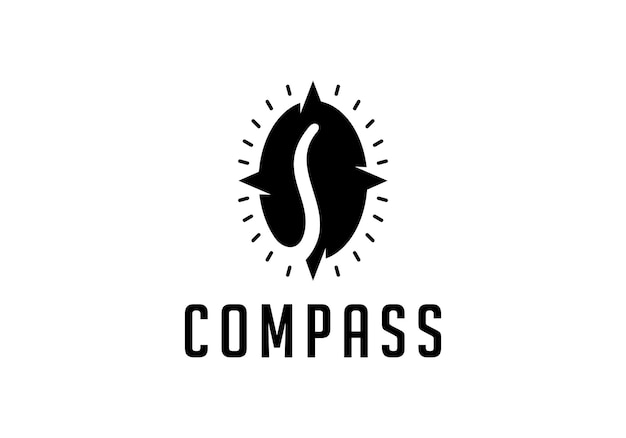 coffee and compass cafe logo design templates